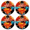 SET of 4 round wooden coasters (9cm)