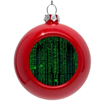 Matrix, Red Christmas tree ornament bauble 8cm