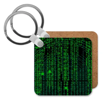 Matrix, Μπρελόκ Ξύλινο τετράγωνο MDF