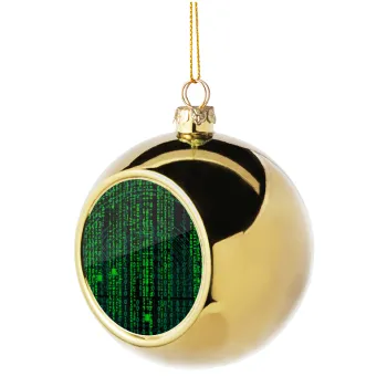 Matrix, Golden Christmas tree ball ornament 8cm