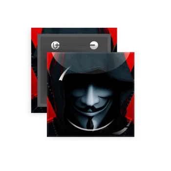 V for Vendetta, Κονκάρδα παραμάνα τετράγωνη 5x5cm