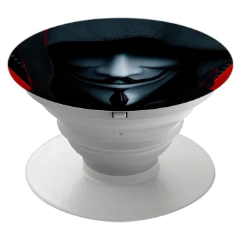 V for Vendetta, Phone Holders Stand  White Hand-held Mobile Phone Holder