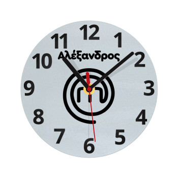 Master Chef Greece, Ρολόι τοίχου γυάλινο (20cm)