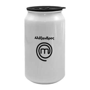 Master Chef Greece, Κούπα ταξιδιού μεταλλική με καπάκι (tin-can) 500ml