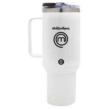 Master Chef Greece, Mega Tumbler με καπάκι, διπλού τοιχώματος (θερμό) 1,2L