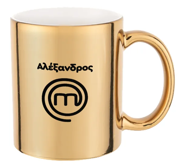 Master Chef Greece — Mug ceramic, gold mirror, 330ml