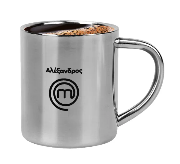 Master Chef Greece — Double-wall metal cup for espresso (220ml)