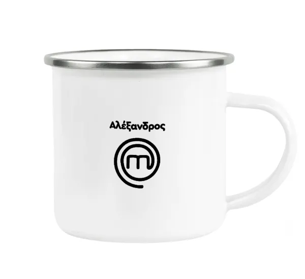 Master Chef Greece — Metallic enamel cup white 360ml