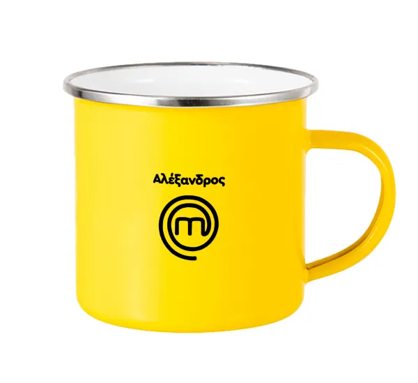 Master Chef Greece — Yellow Enamel Metallic Cup 360ml