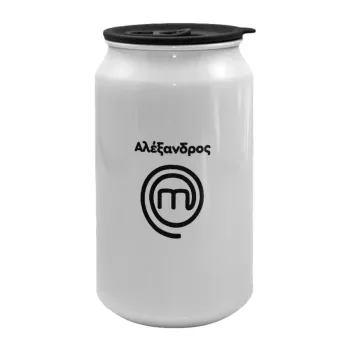Master Chef Greece, Κούπα ταξιδιού μεταλλική με καπάκι (tin-can) 500ml