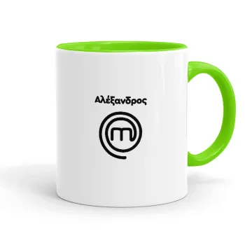 Master Chef Greece, Mug colored light green, ceramic, 330ml