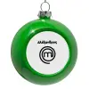 Στολίδι Χριστουγεννιάτικη μπάλα δένδρου Πράσινο 8cm