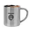 Double-wall metal cup for espresso (220ml)
