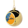 Golden Christmas tree ball ornament 8cm