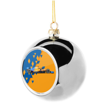 McLaren Formula 1, Στολίδι Χριστουγεννιάτικη μπάλα δένδρου Ασημένια 8cm