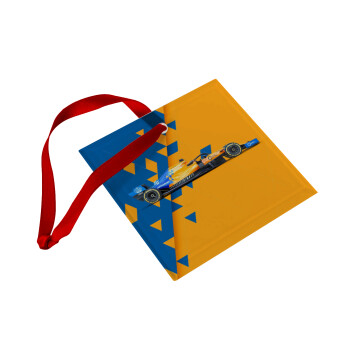 McLaren Formula 1, Στολίδι Χριστουγεννιάτικο στολίδι γυάλινο τετράγωνο 9x9cm