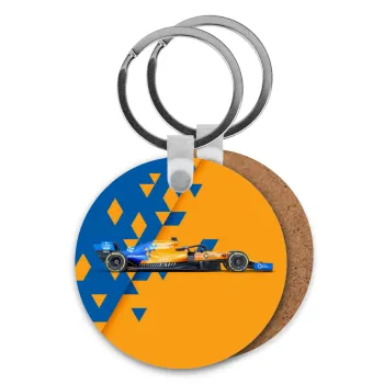 McLaren Formula 1, Μπρελόκ Ξύλινο στρογγυλό MDF Φ5cm