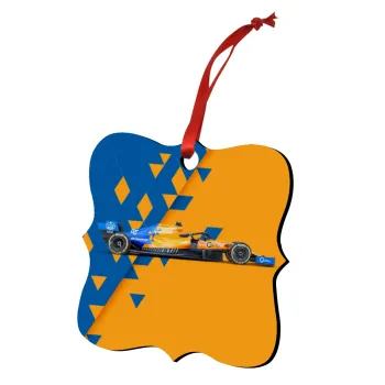 McLaren Formula 1, Christmas ornament polygon wooden 7.5cm