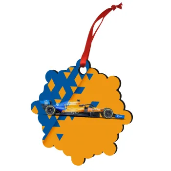 McLaren Formula 1, Christmas ornament snowflake wooden 7.5cm