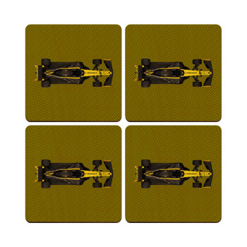 Renault Formula 1, ΣΕΤ x4 Σουβέρ ξύλινα τετράγωνα plywood (9cm)