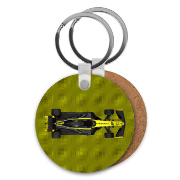 Renault Formula 1, Μπρελόκ Ξύλινο στρογγυλό MDF Φ5cm