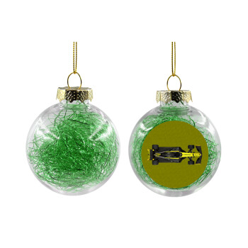 Renault Formula 1, Χριστουγεννιάτικη μπάλα δένδρου διάφανη με πράσινο γέμισμα 8cm