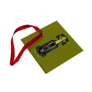 Renault Formula 1, Στολίδι Χριστουγεννιάτικο στολίδι γυάλινο τετράγωνο 9x9cm