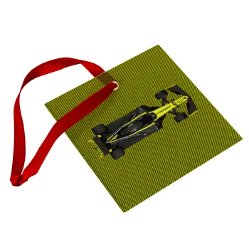 Renault Formula 1, Christmas ornament, glass square ornament 9x9cm