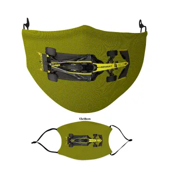 Renault Formula 1, Μάσκα υφασμάτινη Ενηλίκων πολλαπλών στρώσεων με υποδοχή φίλτρου