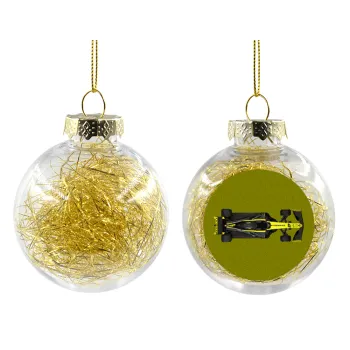 Renault Formula 1, Στολίδι Χριστουγεννιάτικη μπάλα δένδρου διάφανη με χρυσό γέμισμα 8cm