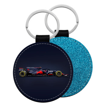 Redbull Formula 1, Μπρελόκ Δερματίνη, στρογγυλό ΜΠΛΕ (5cm)