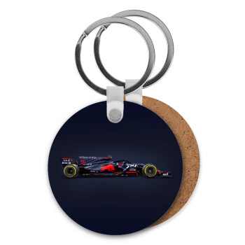 Redbull Formula 1, Μπρελόκ Ξύλινο στρογγυλό MDF Φ5cm