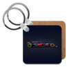 Redbull Formula 1, Μπρελόκ Ξύλινο τετράγωνο MDF 5cm (3mm πάχος)