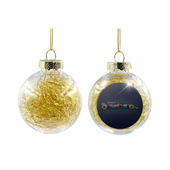 Redbull Formula 1, Χριστουγεννιάτικη μπάλα δένδρου διάφανη με χρυσό γέμισμα 8cm
