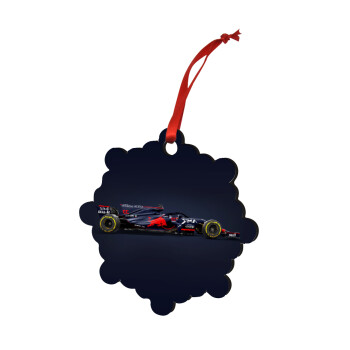 Redbull Formula 1, Χριστουγεννιάτικο στολίδι snowflake ξύλινο 7.5cm