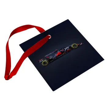 Redbull Formula 1, Christmas ornament, glass square ornament 9x9cm