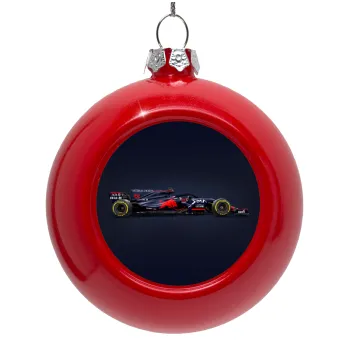 Redbull Formula 1, Red Christmas tree ornament bauble 8cm