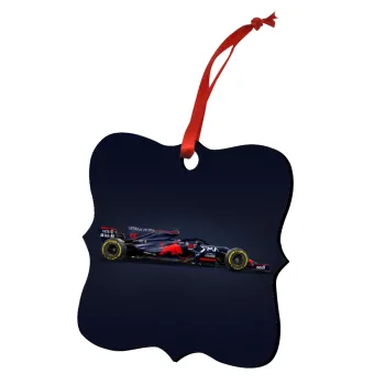 Redbull Formula 1, Christmas ornament polygon wooden 7.5cm