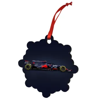 Redbull Formula 1, Christmas ornament snowflake wooden 7.5cm