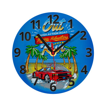 outrun game, Ρολόι τοίχου γυάλινο (20cm)