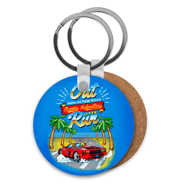 outrun game — Ξύλινο στρογγυλό