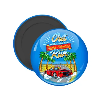 outrun game, Μαγνητάκι ψυγείου στρογγυλό διάστασης 5cm