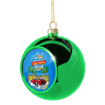 outrun game, Green Christmas tree ornament ball 8cm