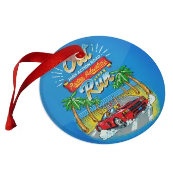 outrun game, Στολίδι Χριστουγεννιάτικο στολίδι γυάλινο 9cm