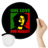 Bob marley, one love, Βεντάλια υφασμάτινη αναδιπλούμενη με θήκη (20cm)