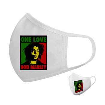 Bob marley, one love, Μάσκα υφασμάτινη υψηλής άνεσης παιδική (Δώρο πλαστική θήκη)