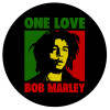 Bob marley, one love, Mousepad Στρογγυλό 20cm