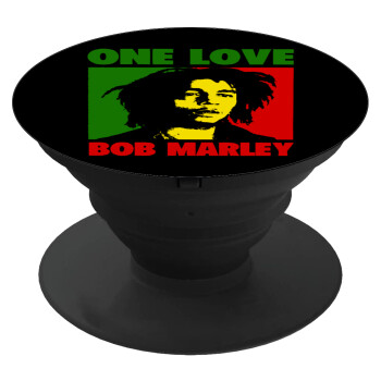 Bob marley, one love, Pop Socket Μαύρο Βάση Στήριξης Κινητού στο Χέρι