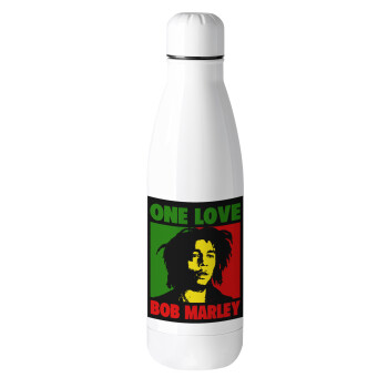 Bob marley, one love, Μεταλλικό παγούρι θερμός (Stainless steel), 500ml