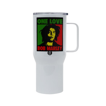 Bob marley, one love, Mega Stainless steel Tumbler with lid, double wall 750L
